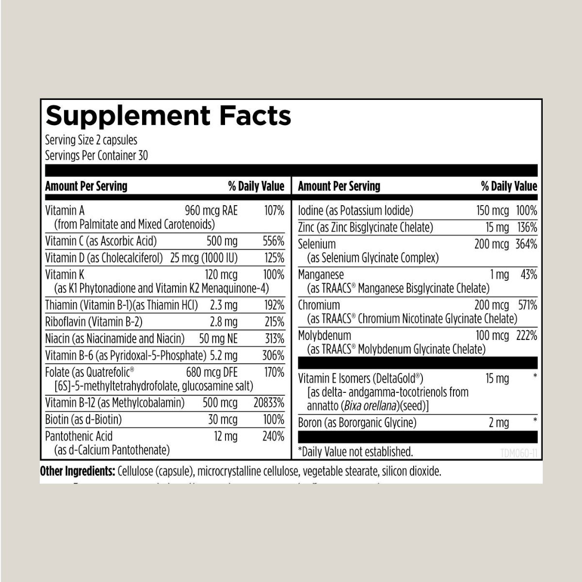 Optimal Multi Vitamin
