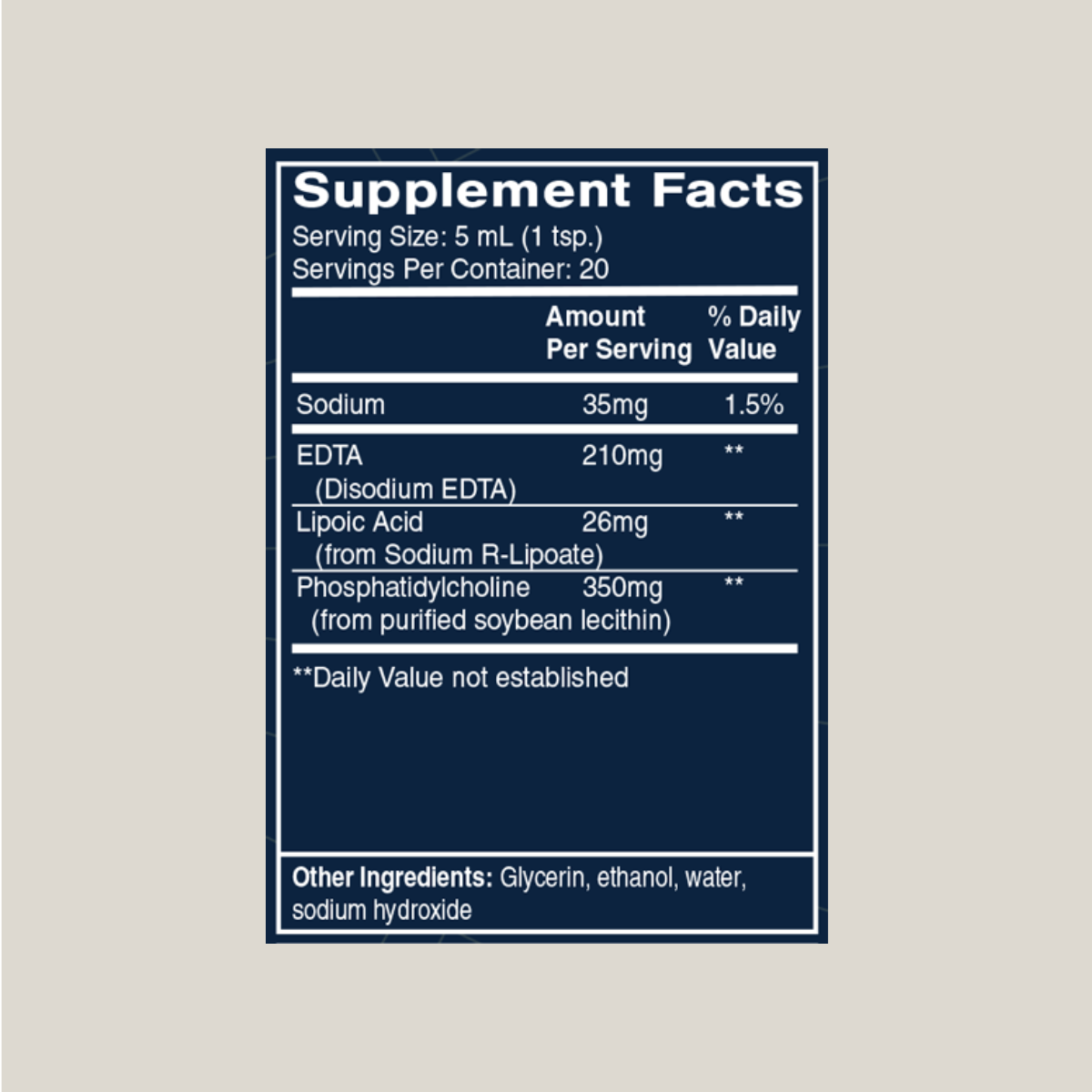 EDTA with R-Lipoic Acid